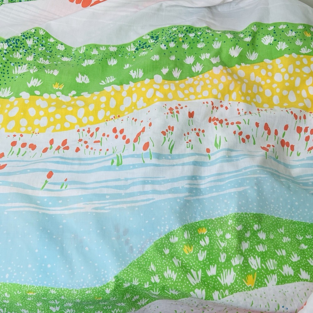 Martex Spring Valley Vintage Inger McCabe Elliot Full Queen Flat Sheet